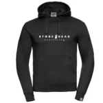 hochwertiger Kapuzenpullover schwarz